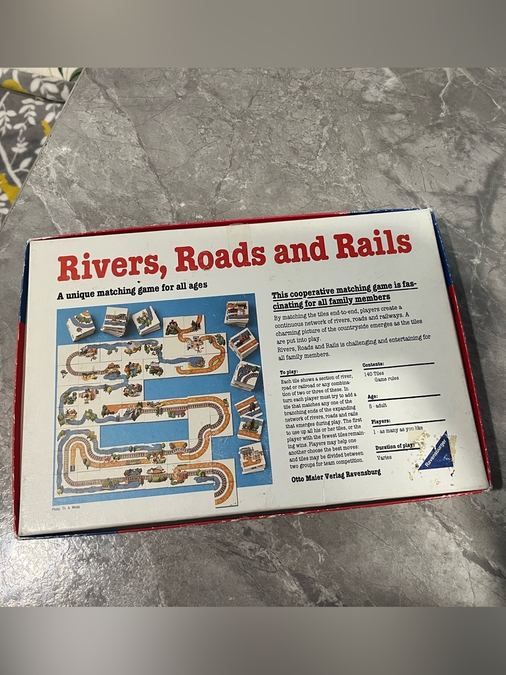 VTG. 1989 Rivers, Roads, & Rails Matching Game - Picture 3 of 3